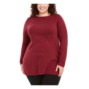 Karen Scott Speckles Boatneck Tunic Sweater